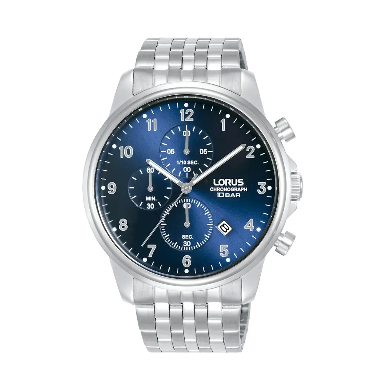 Lorus Reloj Hombre Caja De Acero Pulsera Acero De Color Plata Resistente Al Agua 10 Atm