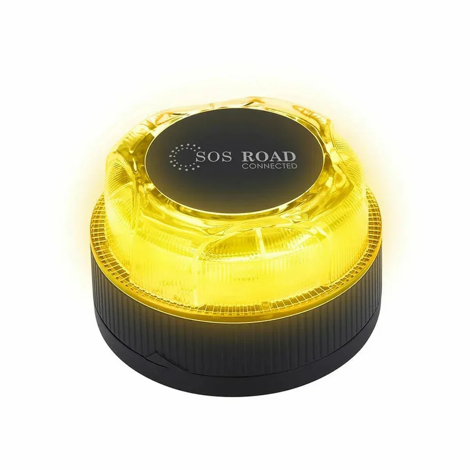 V16 car beacon approved by the dgt - geolocatable dgt beacon - sos road beacon connected to satellite (strong)