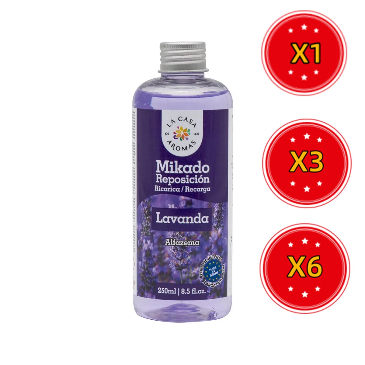 Plushome Ambientador Mikado Repo Aromatizante en Varillas - Variedad de Esencias - Canela, Azahar, Canela Naranja, Frutos Rojos - 250ml, 500ml y 1L