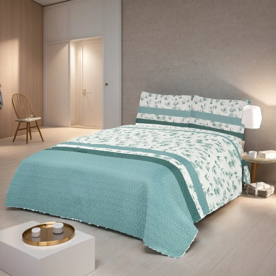 Zimmy Bouti Reversible Bicolor microfiber Ultra soft quilt-comfortable and light, Ideal for spring, summer and halftime-includes matching cushion cover-available in various colors and sizes for single and double bed