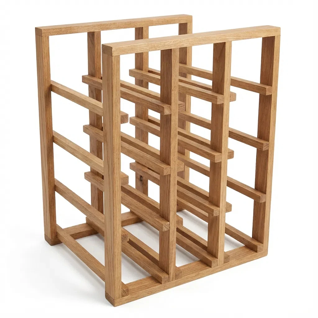 LIN HOME XZ-22285 Botellero Vino Madera para Almacenar de Manera Óptima hasta 12 Botellas de Vino