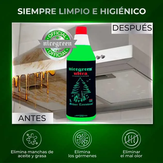 Nicegreen ultra - concentrated ecological cleaner for home, office and car. Master lap #6