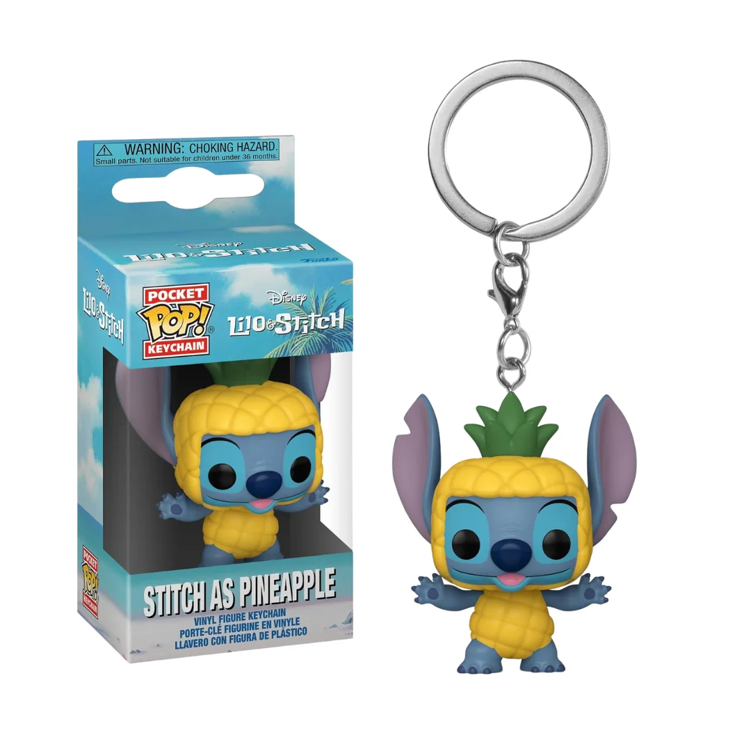 FUNKO POP! KEYCHAIN DISNEY - STITCH DISFRAZADO DE PIÑA, 87209, TIENDA CON LICENCIA OFICIAL
