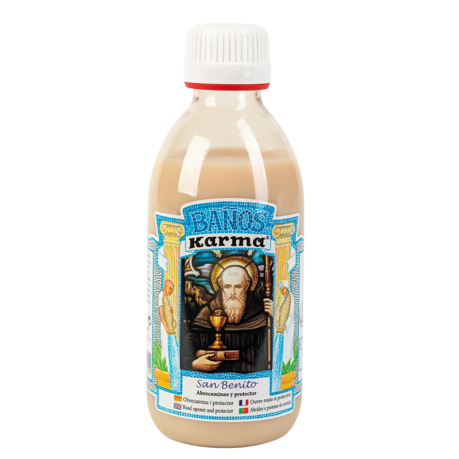 KARMA-San Benito bath: Abrecaminos and Protector (250ml) 3 uses discharge bath open roads, opportunities and new projects maximum protection protects your person from any evil, bad energies, envy, evil eye...