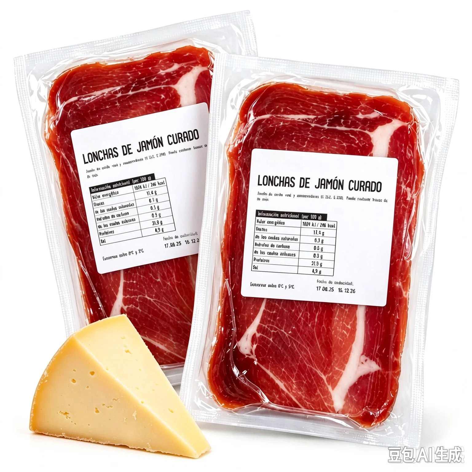 LONCHAS DE JAMON CURADO GRAN RESERVA ESPUÑA 1K + QUESO DE REGALO