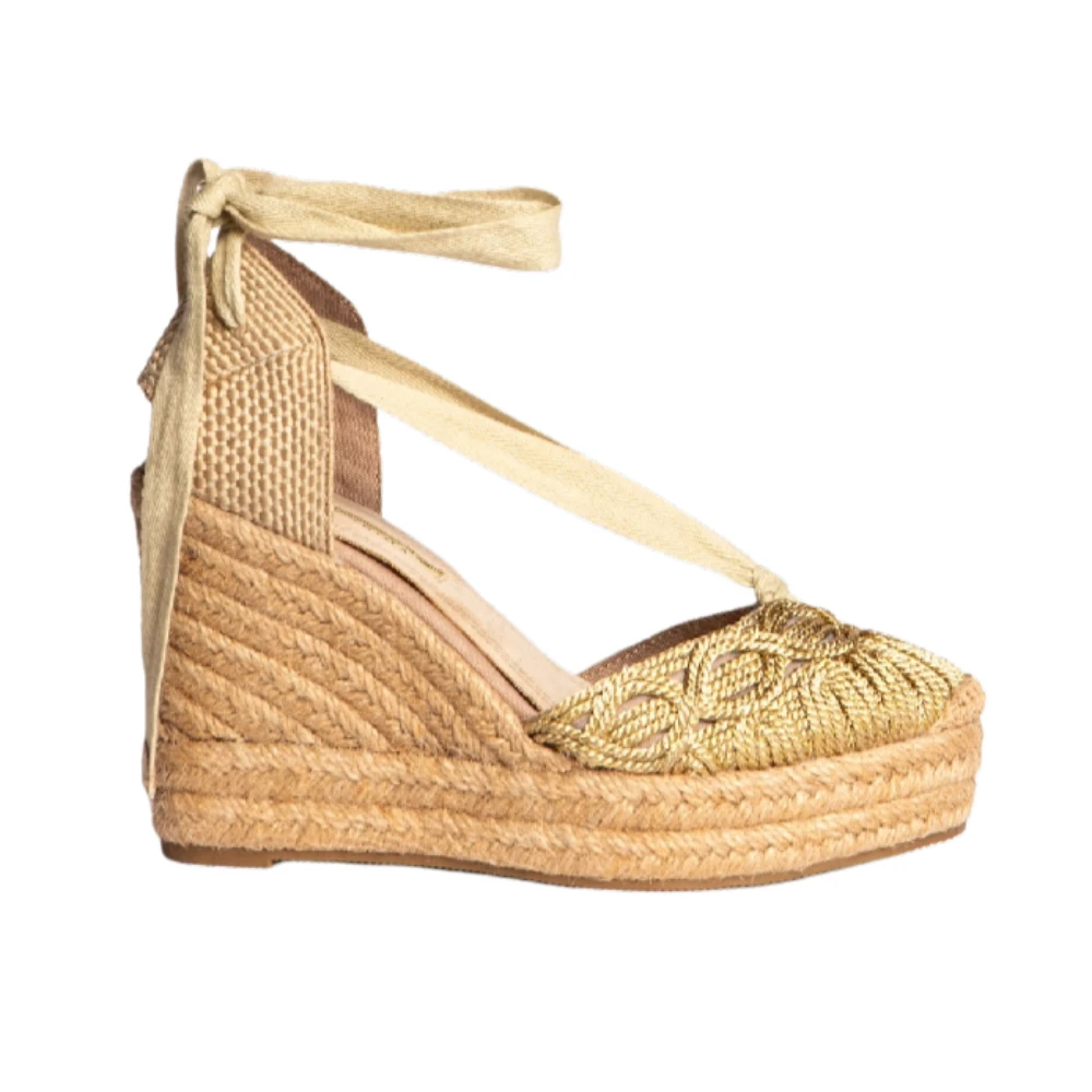 Cuña esparto Corina para mujer M4296 color oro