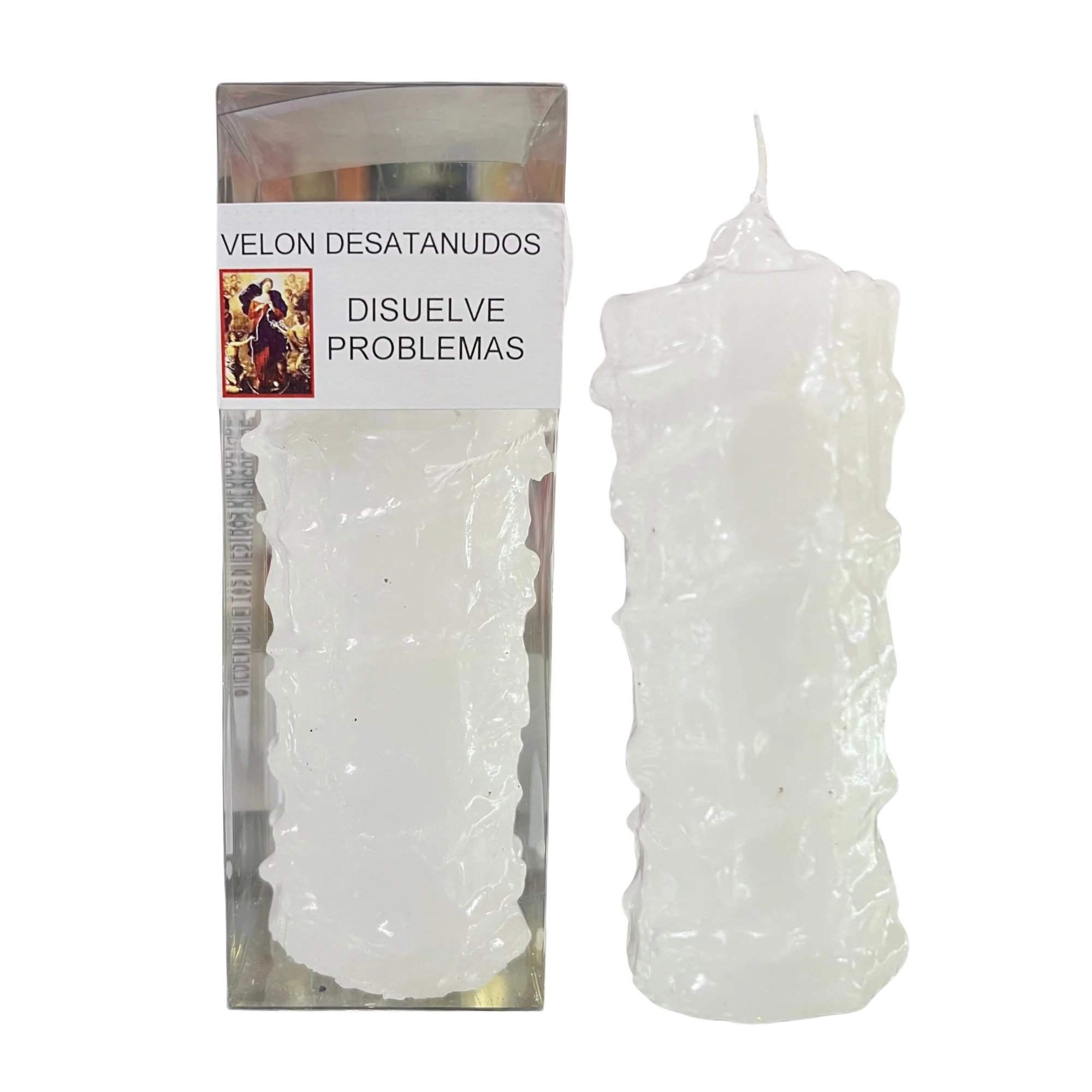 THE BUBBLE SHOP - Velón Desatanudos Blanco | Vela Especial para Acabar con Peleas y Discusiones