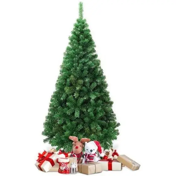 Christmas tree Artificial green Natural PVC Material tree with small metal holder 60cm 90cm 120 Table 150cm medium 180cm large 210cm 240cm