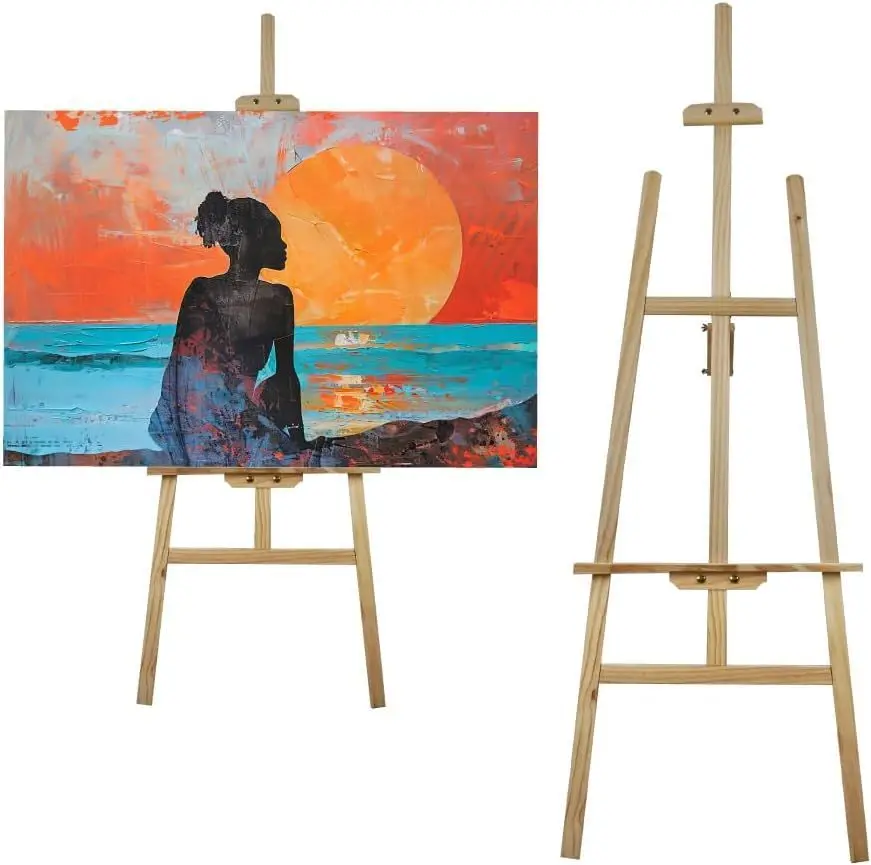 Easel painting Wood natural Color for painting on canvas-Maxia Market