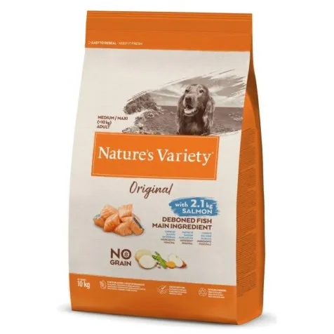 Nature`s Variety Original Grain Free Salmón Medium/Maxi Adult 10 Kg