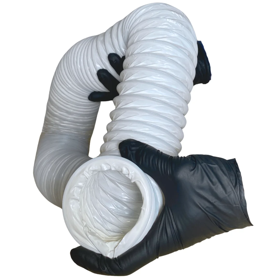 Manguera Clivex ø80mm (3m) flexible de PVC universal para secadora, campana extractora, manguera de aire acondicionado, blanco