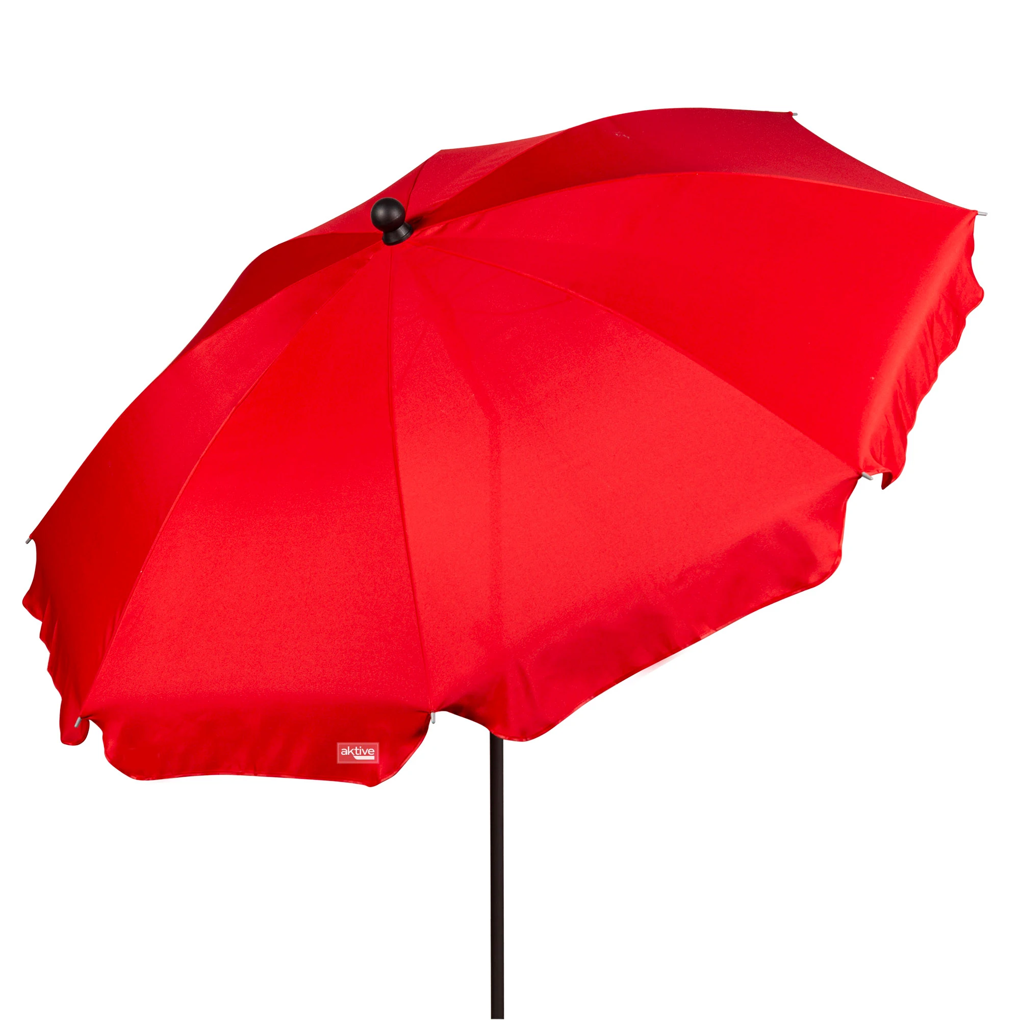AKTIVE, Sombrilla playa grande, 200 cm, Protección UV30, Mástil acero ajustable, Regulable en altura, Tejido poliéster, Funda transporte, Sombrilla inclinable, Sombrilla para la playa, Sombrillas