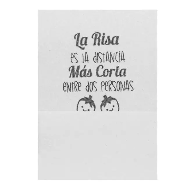 MONOUSO | Servilletas Miniservis de Papel 17x17cm "Frases" Blanca (200 Uds)