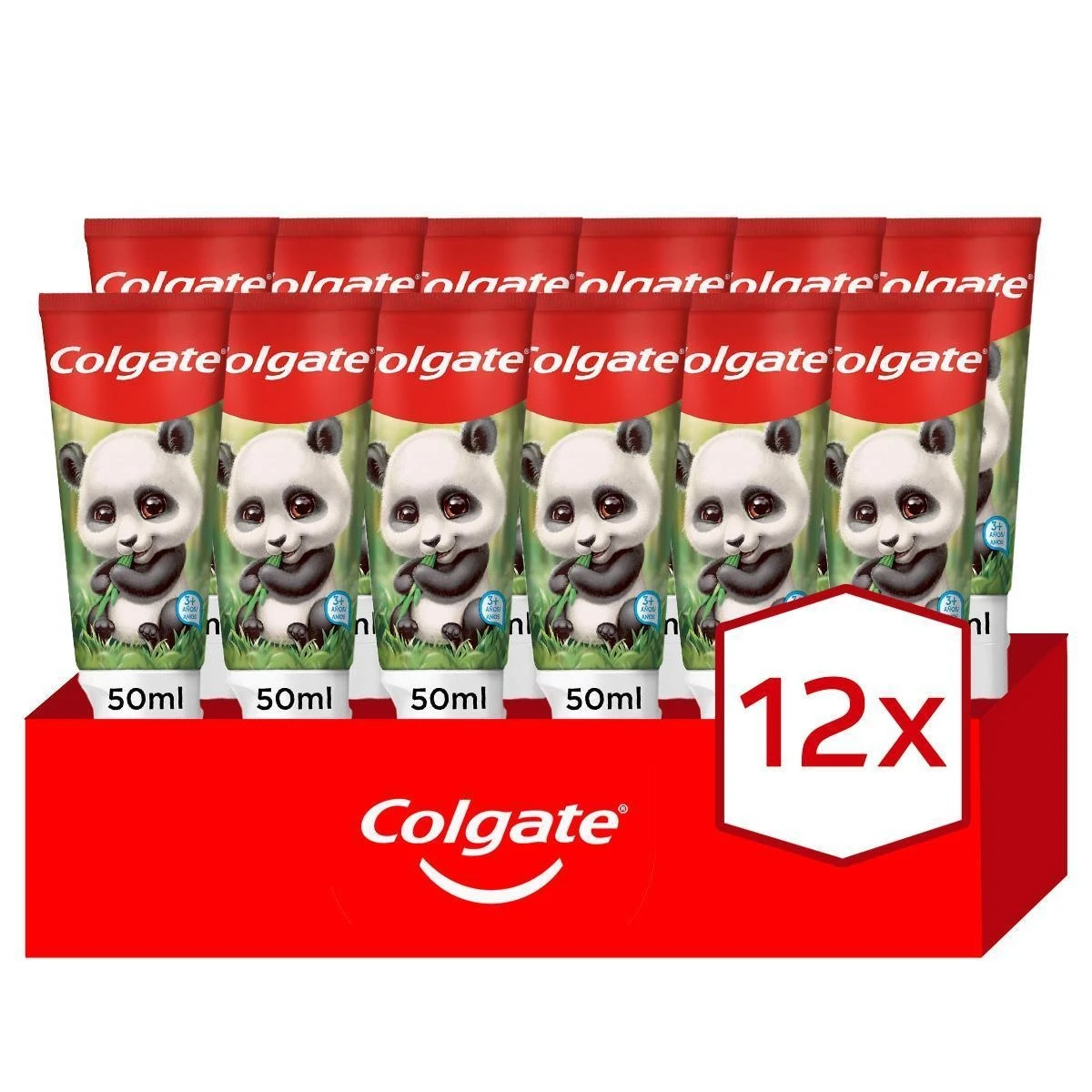 Pasta de dientes infantil Colgate Animal Gang niños +3 años, sin ingredientes artificiales 50ml.