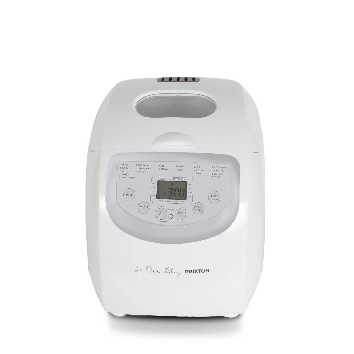 Panificadora Petite Bakery - Máquina de hacer pan - 19 programas - Capacidad 1000 g - Diferentes menús con temporizador - Potencia 650 W  PRIXTON