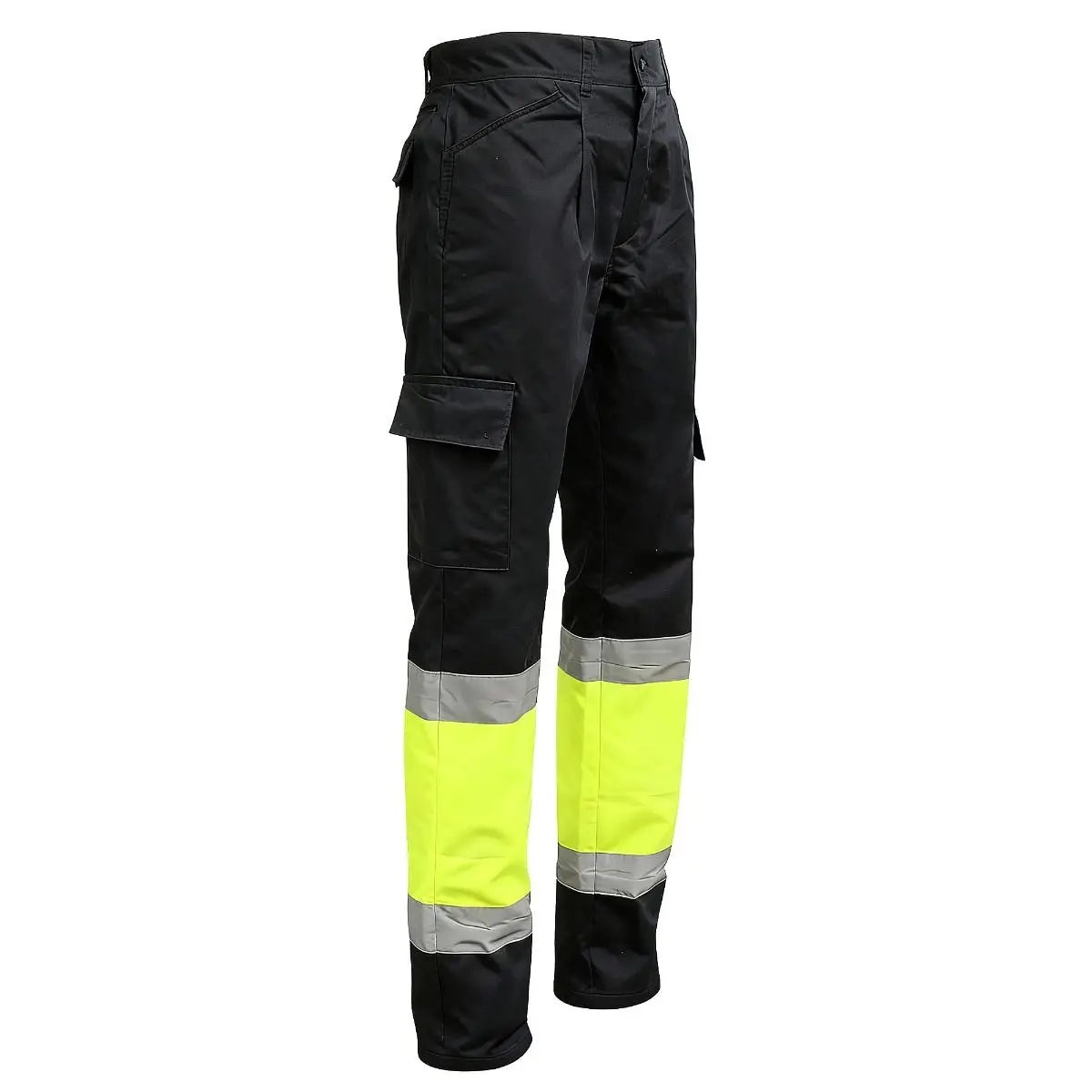 Pantalón Reflectante Workfit | Amarillo/Negro, Transpirable, 240g, Cintas Piernas, Cat. I, Tallas S a 3XL