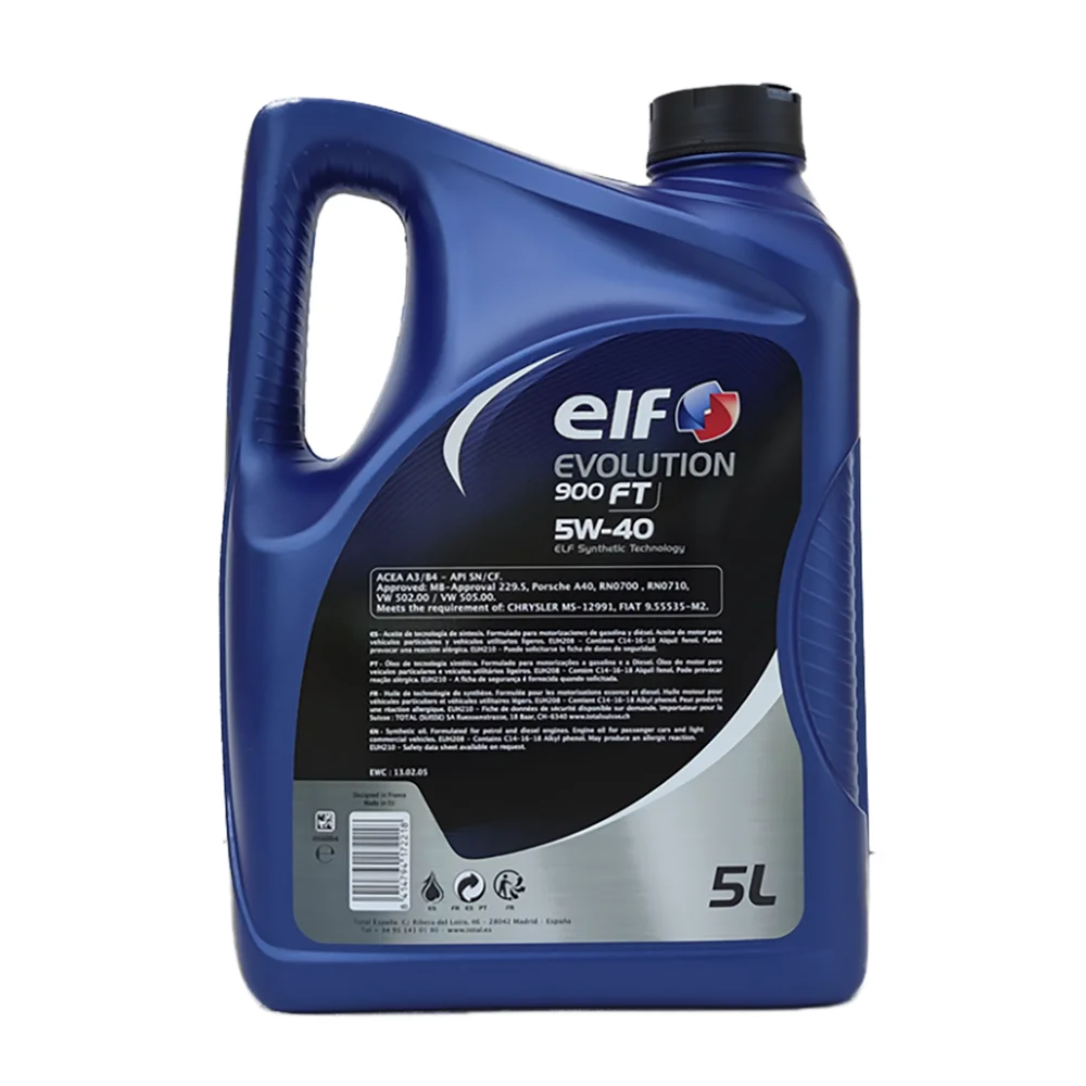 Engine oil ELF Evolution 900 FT 5W40 5L-Advanced Protection