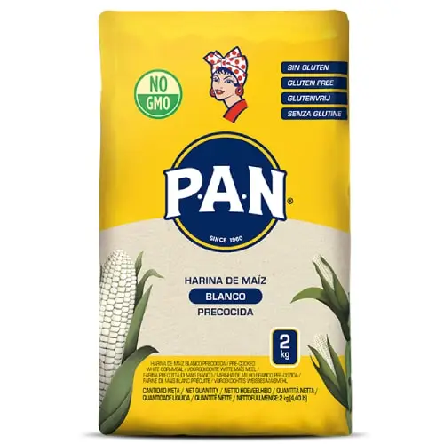 PAN Harina de Maíz Precocida - 2KG x 2  - Azala