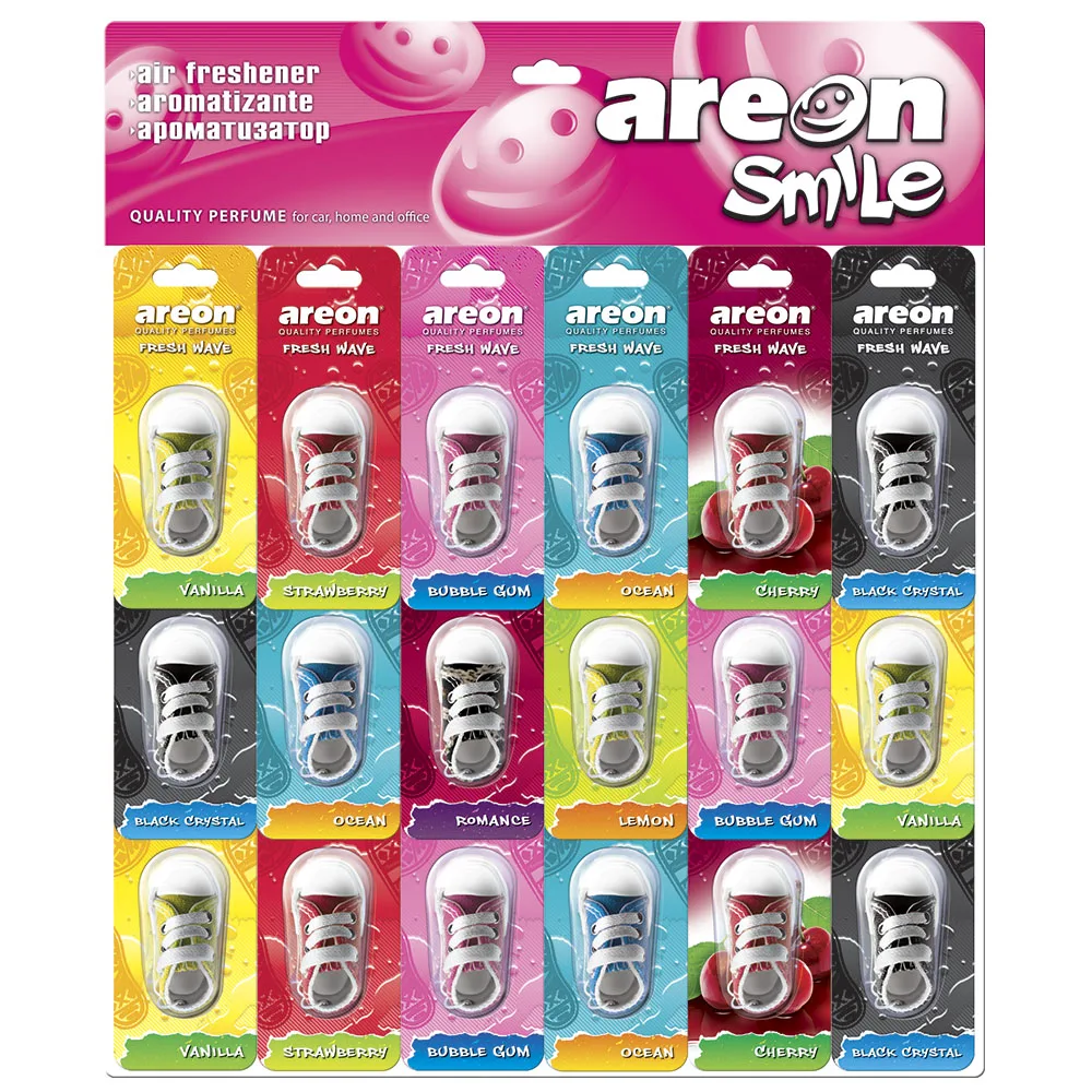 10 PACK AREON FRESH WAVE assortment car air freshener ---- FRESH WAVE SUPERTOP VENTAS-----PRESTIGIOSA AREON brand