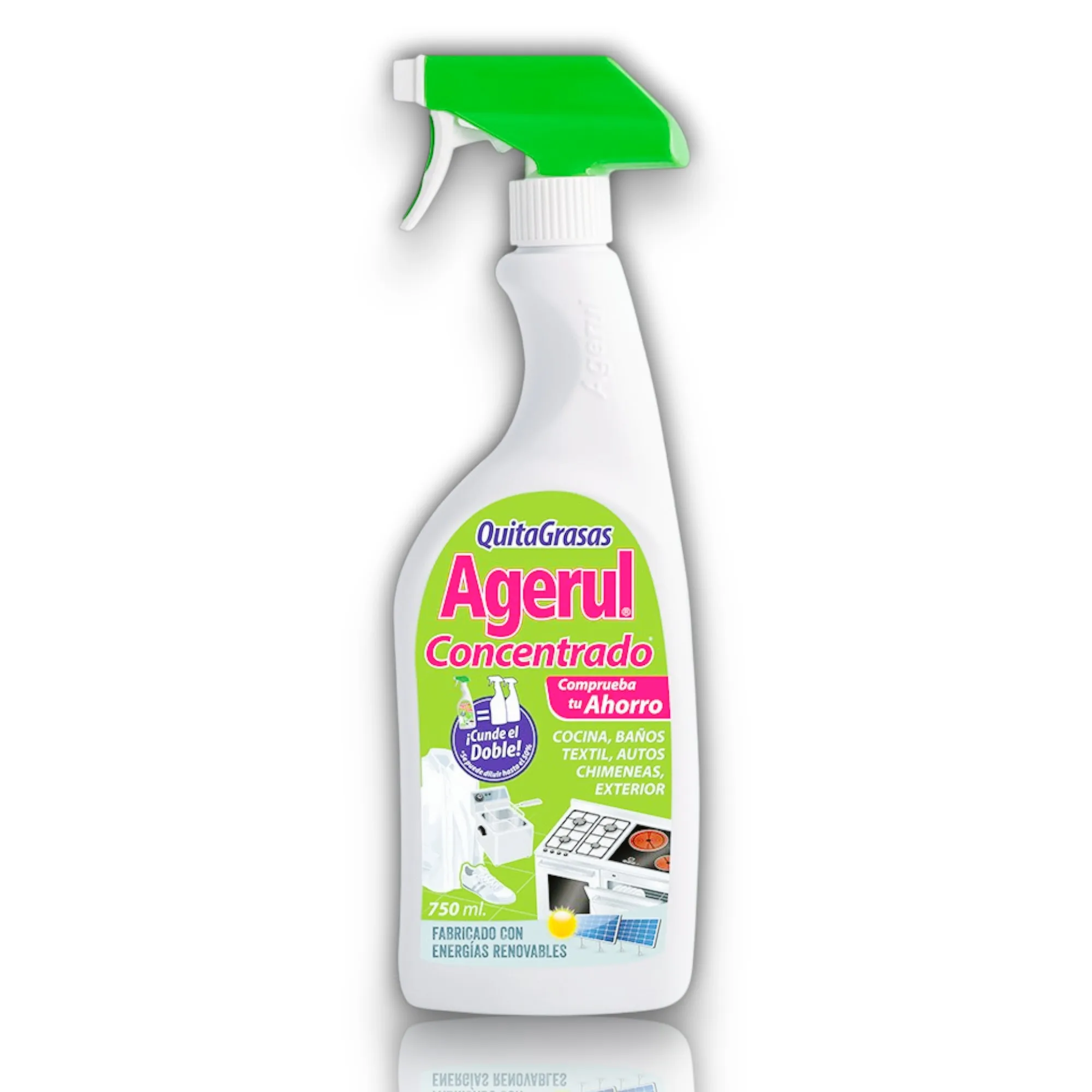 Quitagrasas Concentrado Agerul con Pulverizador 750ml.