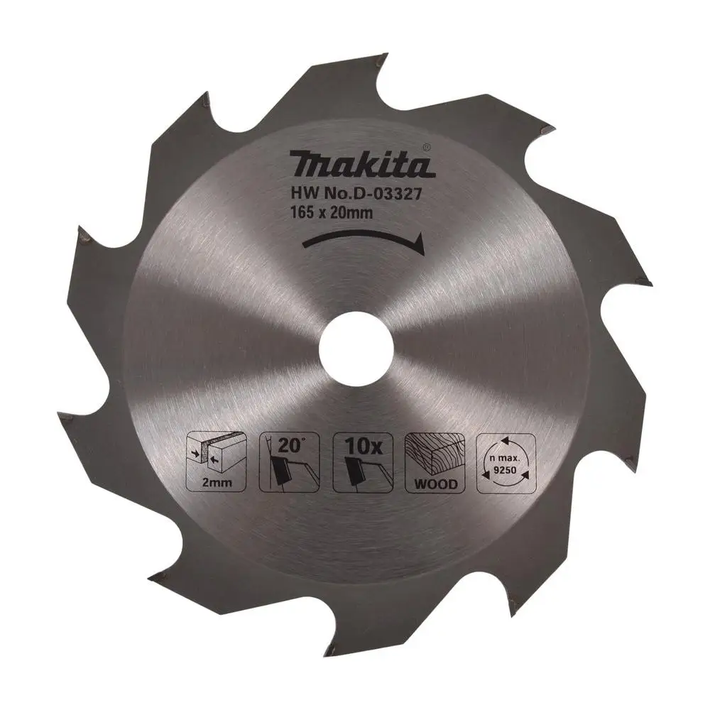 MAKITA - D-03327 Disco sierra circular , Standard TCT, 165 x 20 mm, 10 D MAKITA