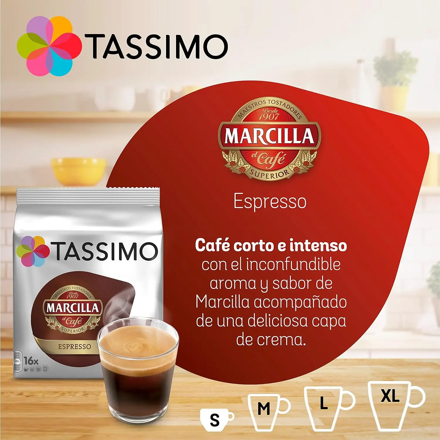 TASSIMO MARCILLA Expresso capsules-5 packs of 16 capsules