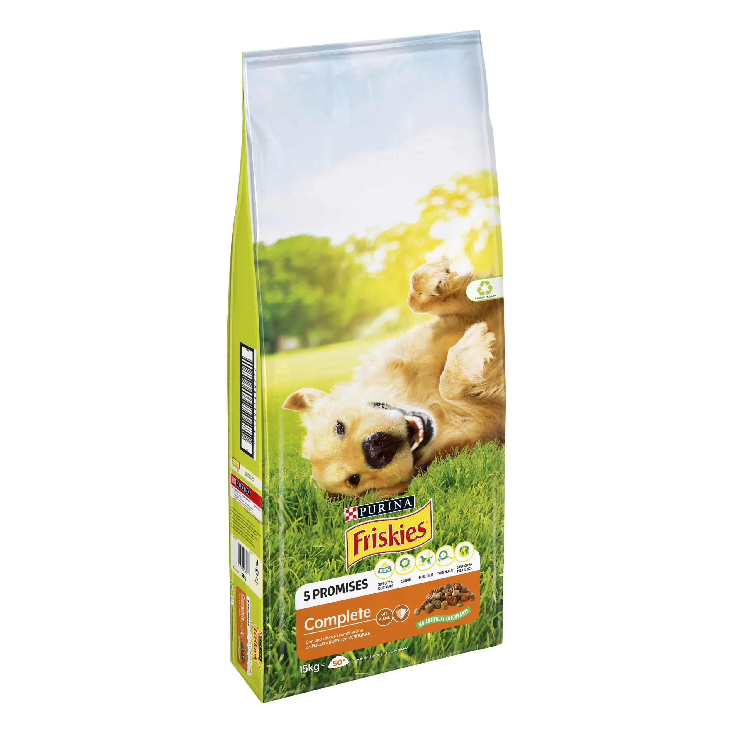 Friskies Complete con Pollo y Buey Pienso para Perros  Pienso completo para perros adultos