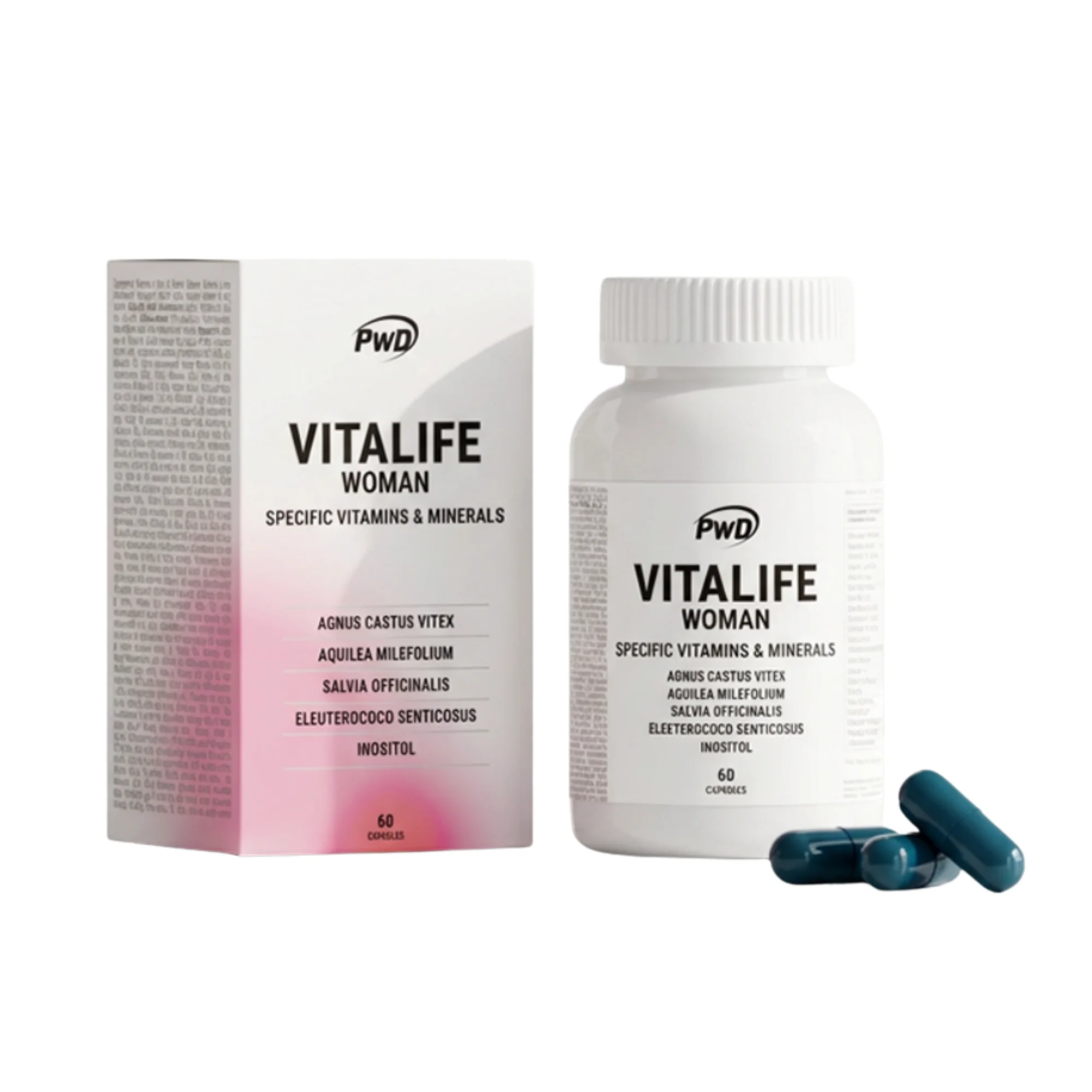 Multivitamínico PWD Woman para Mujer 60 Caps – Energía, Belleza y Bienestar Diario ✨