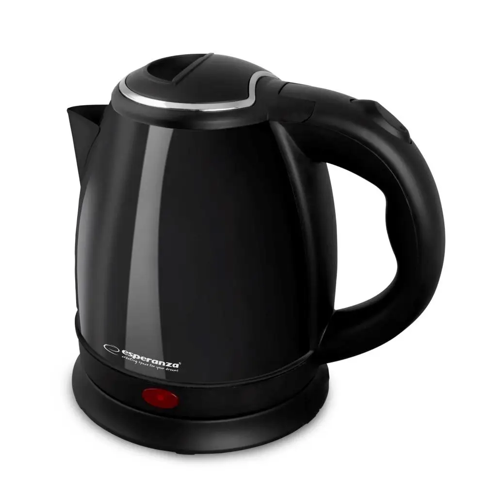 Esperanza EKK128K Electric Kettle 1350 W Stainless Steel 1 L Black with Auto Shut-Off and Dry Boil Protection for Fast Water Heating