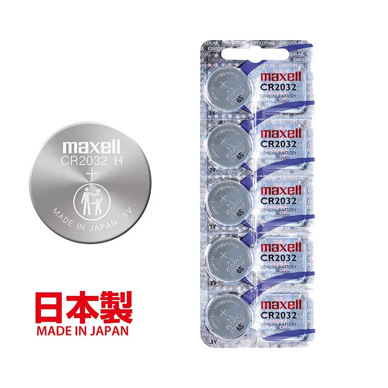 Pack 5-20 Pilas - CR2032 Original Japón Maxell Pilas de Moneda Pilas boton CR2032 3V para Relojs,