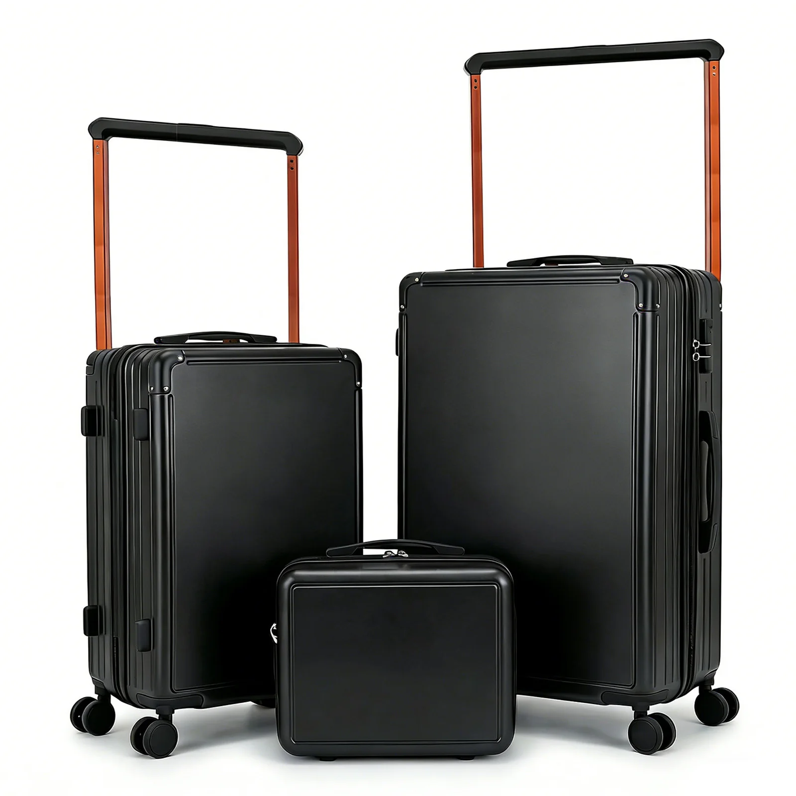 Conjunto de Maletas, Carcasa Ligera de ABS, Cerradura Numérica, 4 Ruedas Giratorias 360°, Asa Telescópica de Aluminio | Juego de Maletas | Set Trolley Maleta Cabina, Juego de 3 piezas DECODEKO