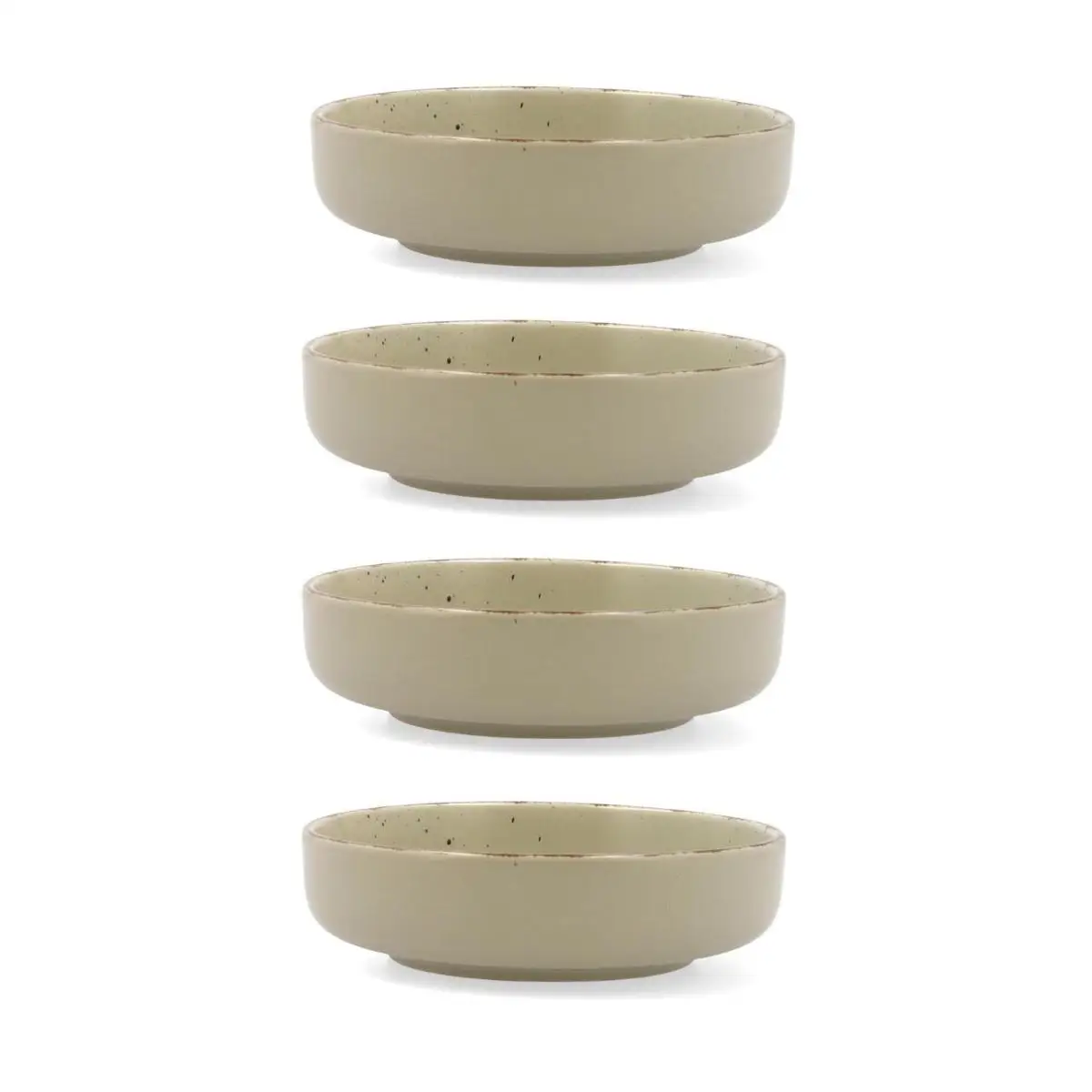 QUID DUNA 4 Plato Hondo Cerámico 18,5X5,3CM Verde Decorado Gran tamaño para raciones extrasaludables Apilable