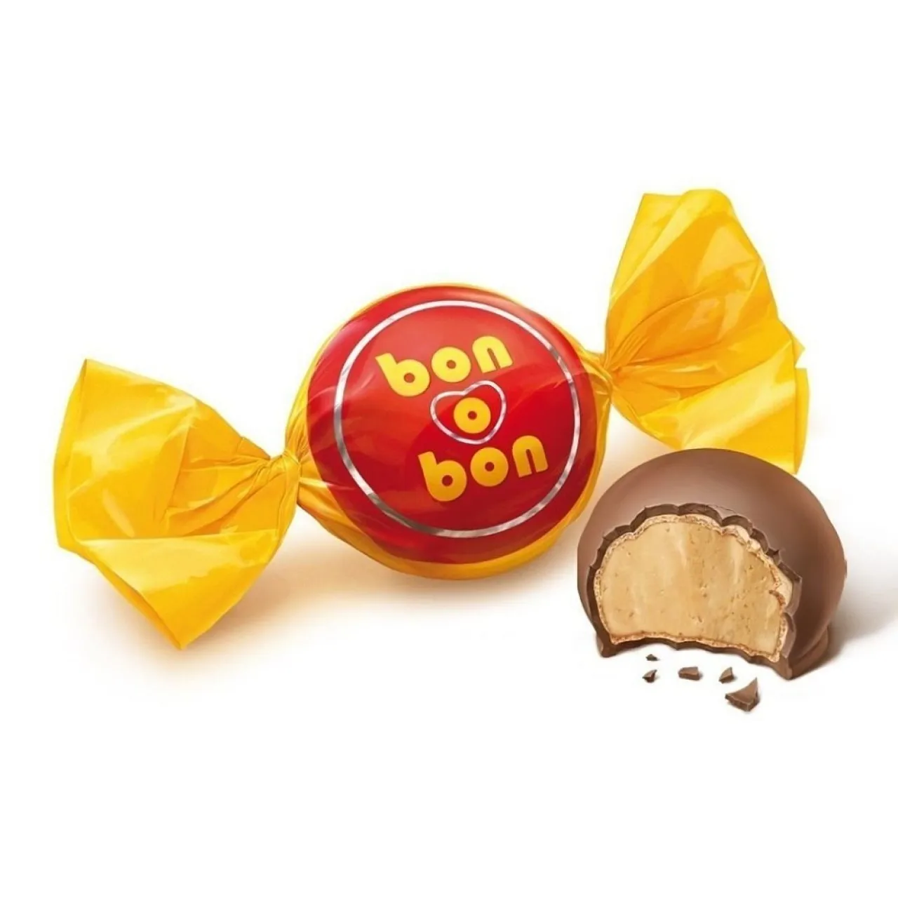 Bombom bonbon filled with peanut and wafer cream box 30 units