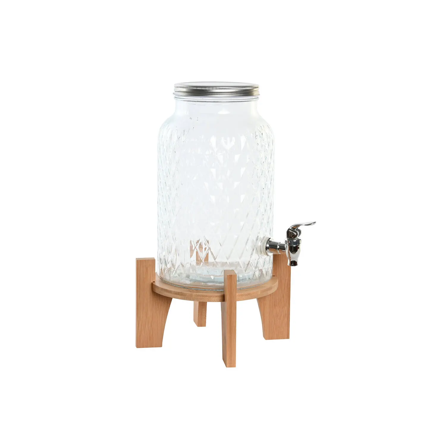 Dispensador bebidas cristal bambu 24x24x41 5,8l El mejor complemento para tu hogar.