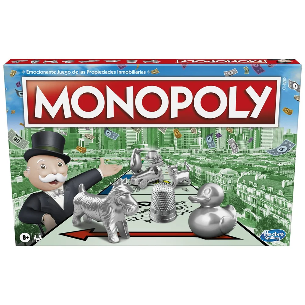 Classic Monopoly Madrid Hasbro - Spanish board game for ages 8 to 99 with custom Madrid game board, 8 unique tokens, property cards, houses, and hotels, ideal for family entertainment and fun game nights. #5