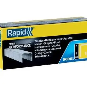 Rapid caja de 5000 grapas nº13 - alambre duro de alto rendimiento - patilla de 6mm