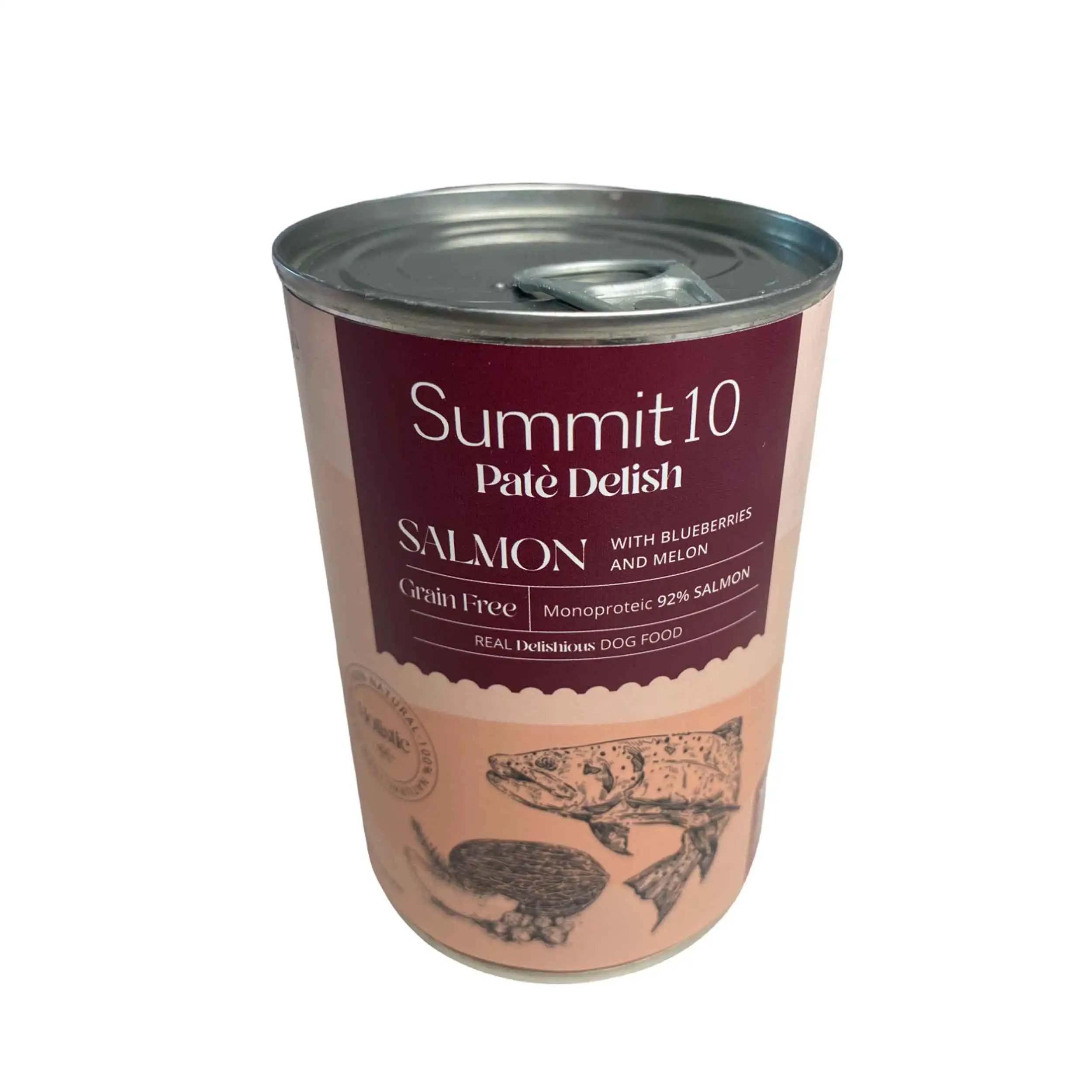 Paté para Perro Monoproteico de Salmón Grain Free lata 400 gr