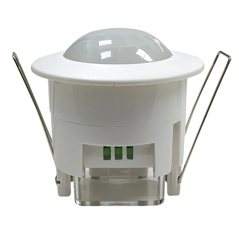 LED ATOMANT Detector de Movimiento Empotrable Techo, Sensor Lumínico Regulable, Alcance 6m, Ángulo Detección 360º, Ideal para Interiores, Pasillos, Escaleras, Iluminación Automática, Ahorro