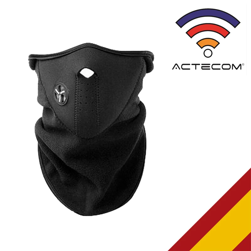 Actecom Black Winter Sports Neoprene Collar Mask Thermal Underwear Bike Bike Ski Paragliding Paragliding mascara