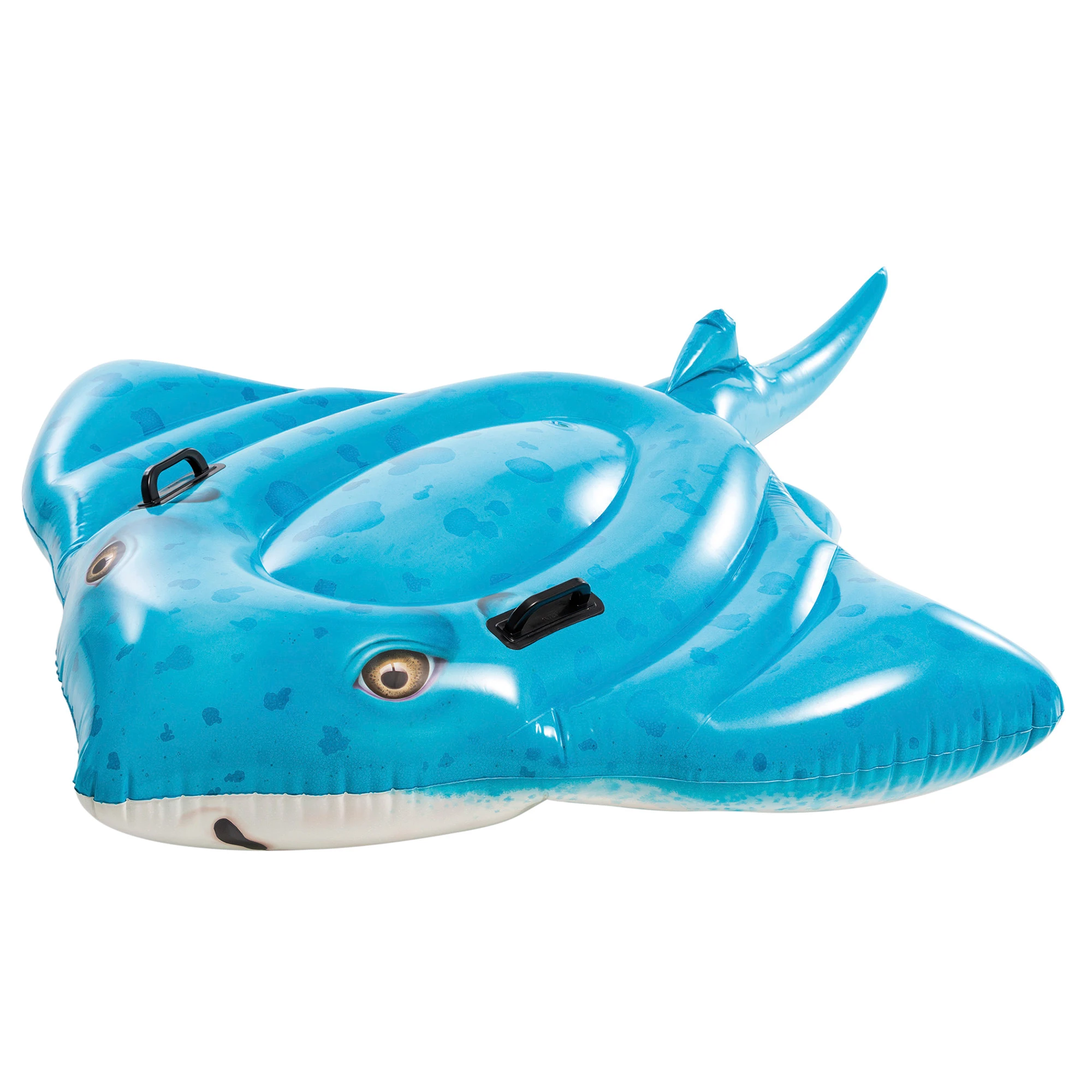 INTEX - Flotador hinchable, 145x185 cm, Diseño raya, Incluye parche reparación, Con 2 asas de sujeción, 2 cámaras de aire, Colchonetas de piscina, Hinchables playa, Juguete agua