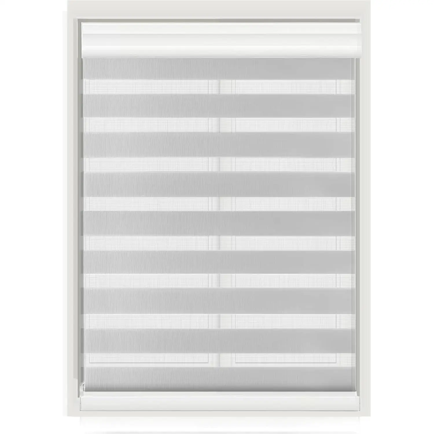 C.A | Estor Enrollable Noche y Día 🌗 | Doble Capa Ajustable Luz | Translúcido y Oscureciente | Para Oficina, Salón y Dormitorio | Fácil Instalación