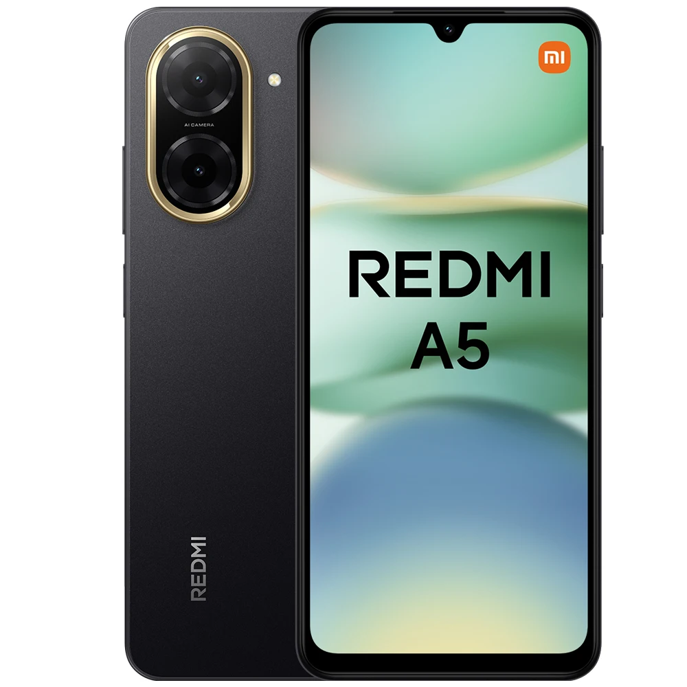 Xiaomi redmi a5 3gb/64gb smartphone 6.88"" immersive screen 32mp ai dual camera unisoc t7250 processor massive 5200mah battery 15w fast charging android 15