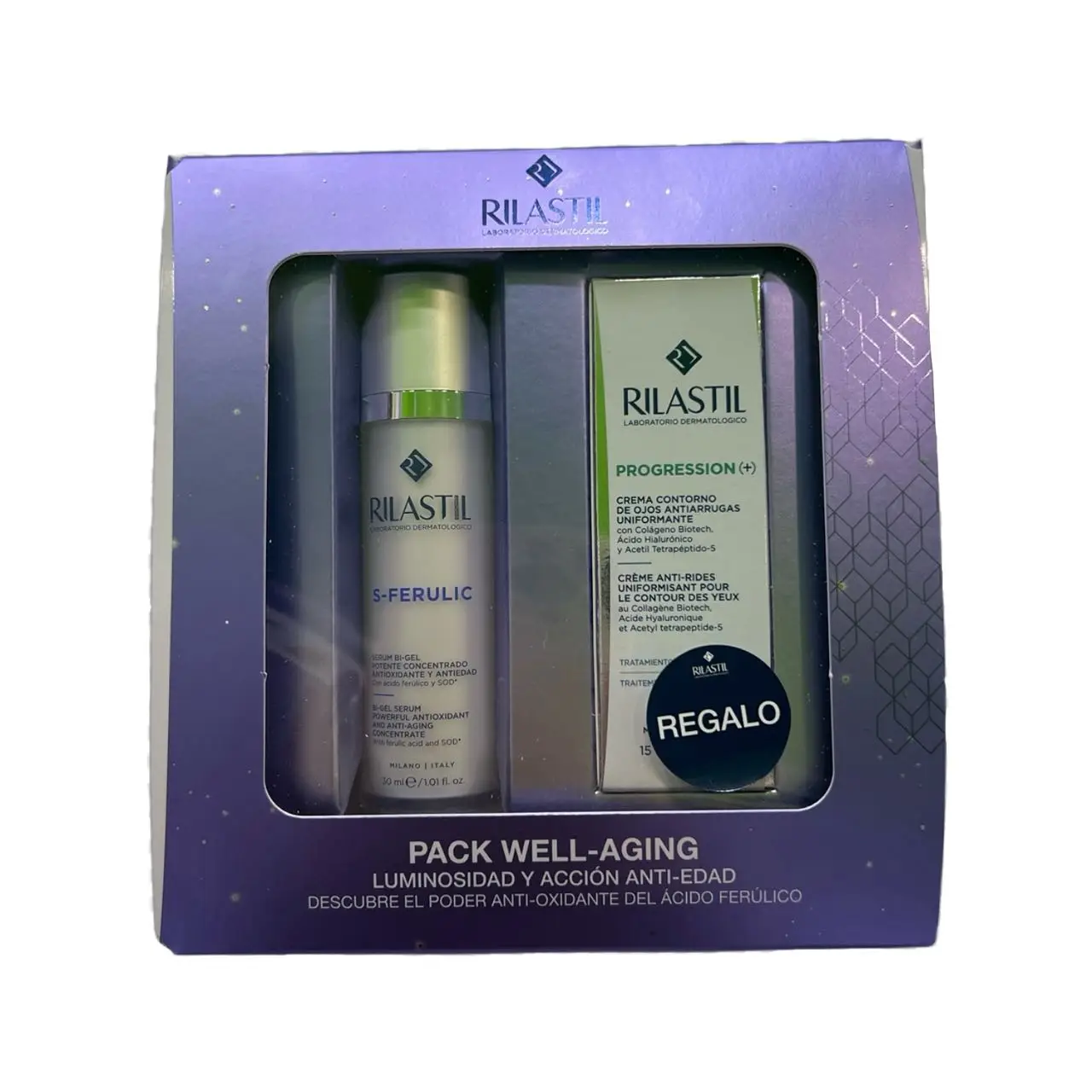 Rilastil Pack of Well-Aging luminosity and anti-Aging action