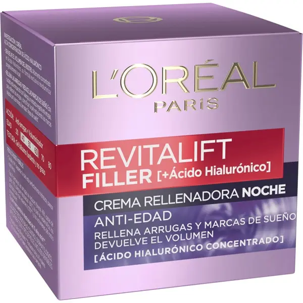 L’ORÉAL Paris Revitalift Filler Crema Voluminizadora Anti-Edad de Noche 50 ml