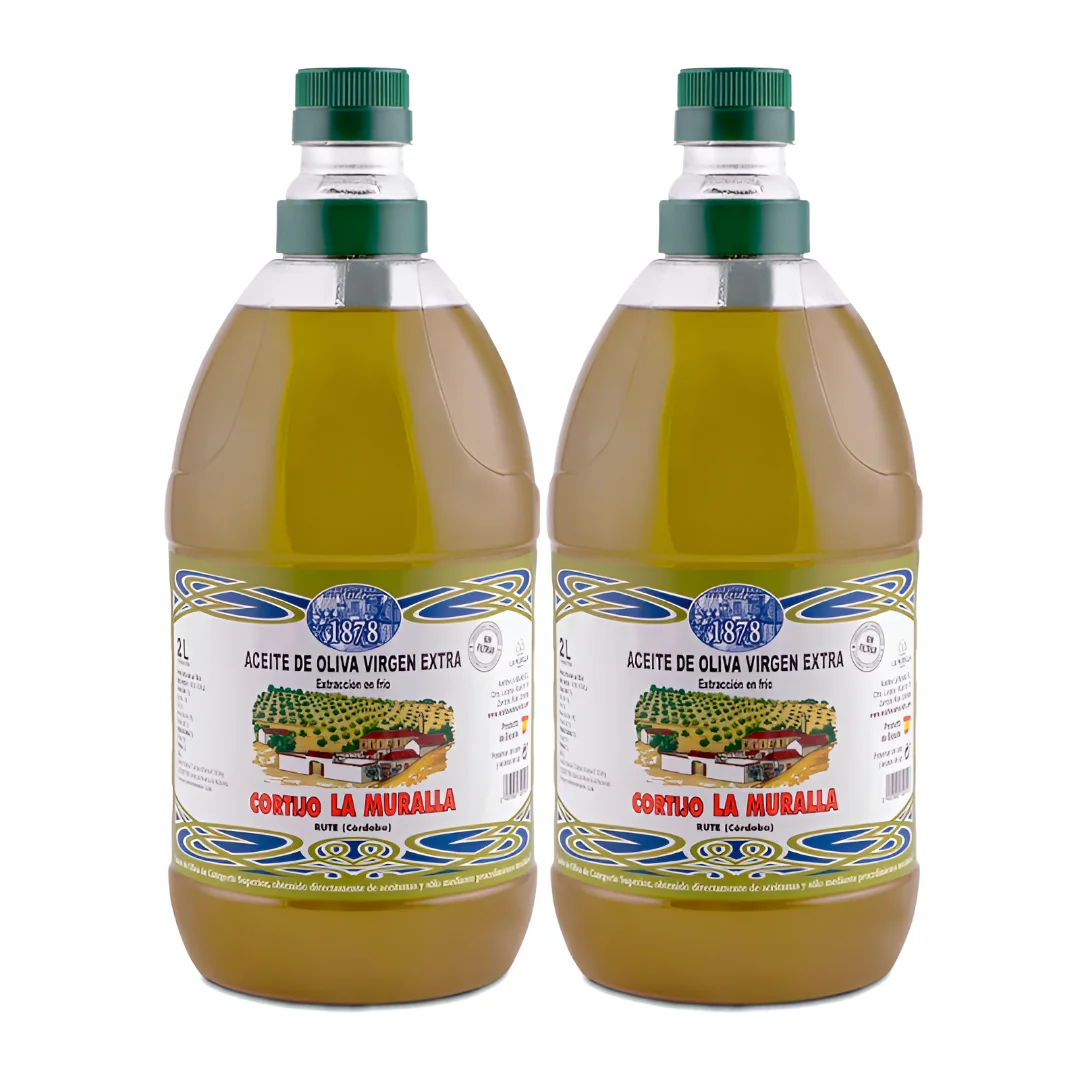 Aceite de Oliva Virgen Extra de Variedad Arbequina - Cortijo La Muralla - Procedente del Parque Natural de la Subbética, Sabor Frutado Fresco con Notas a Plátano y Almendra