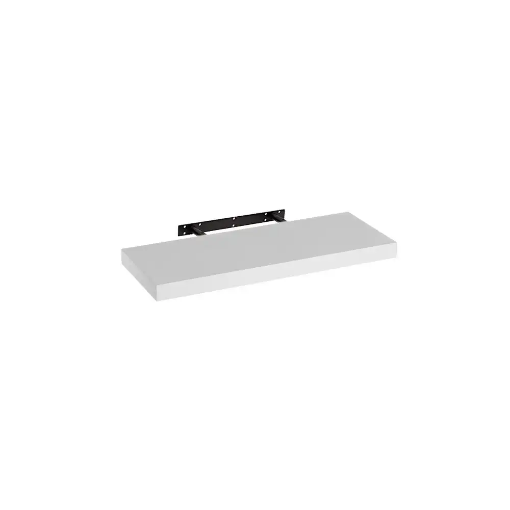 Lola Home Estante de pared flotante de madera MDF blanco de 23x60 cm