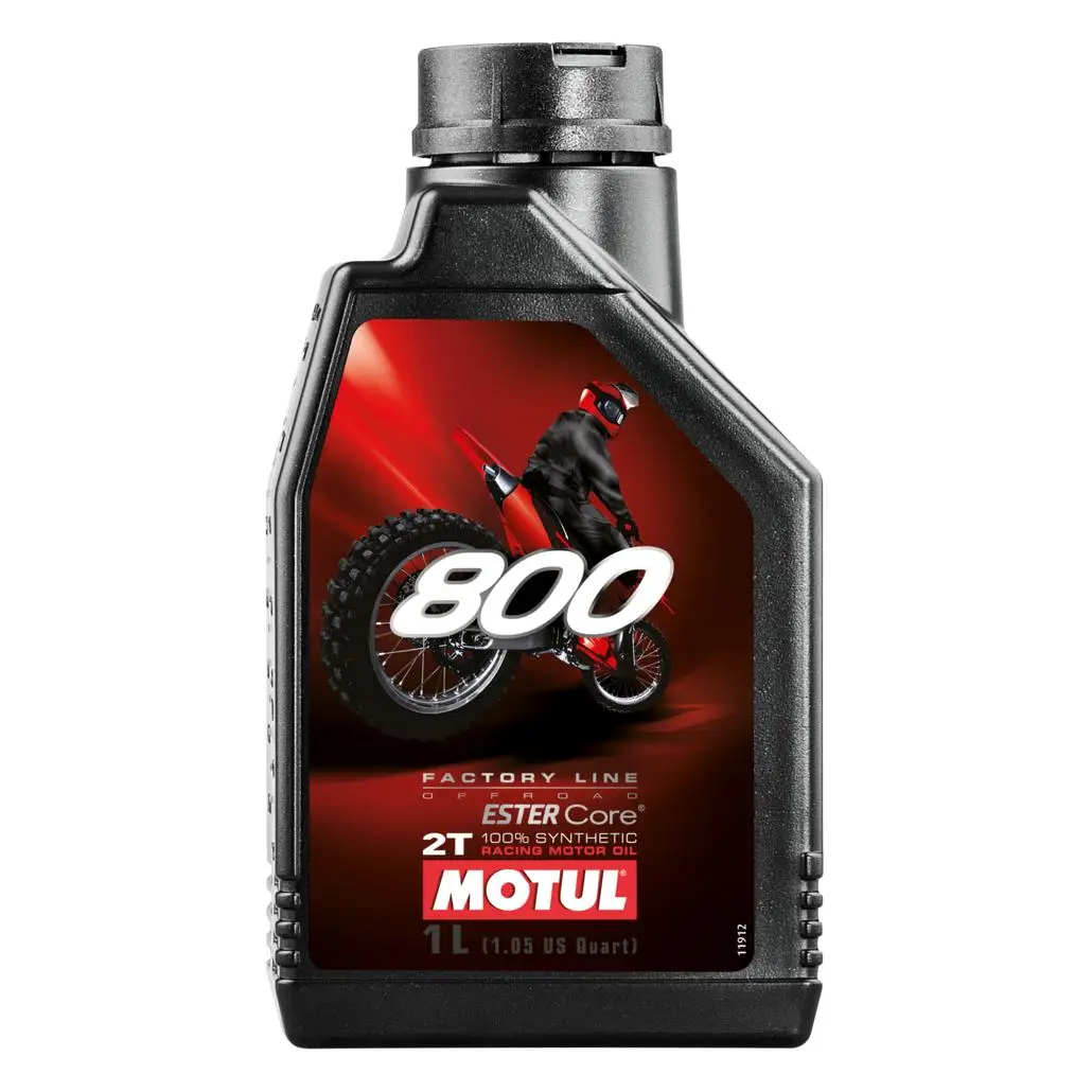 Motul 800 2T Factory Line – Lubricante de competición 100% sintético ESTER Core® para motores  2
