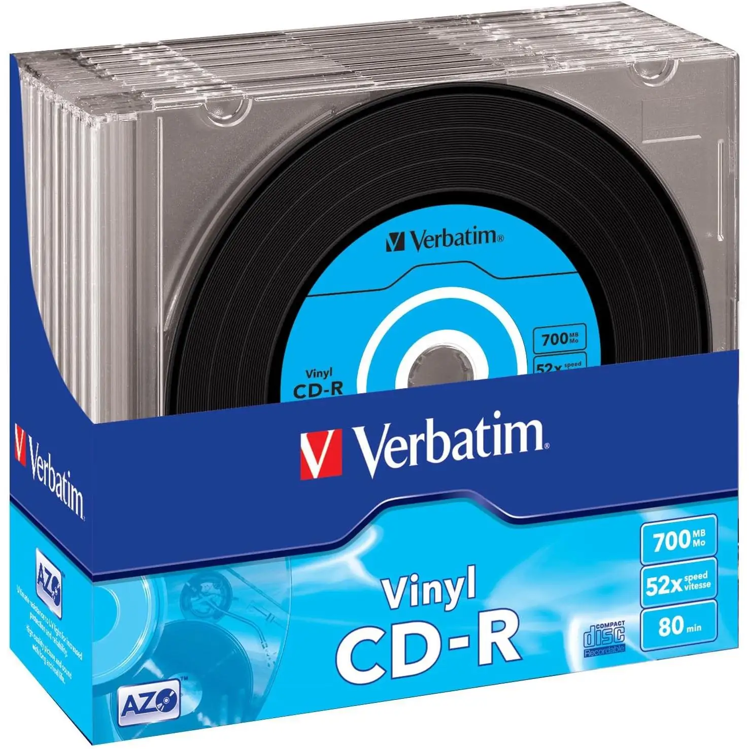 Verbatim 43426 52x Vinyl CD-R-Slim case 10 pieces