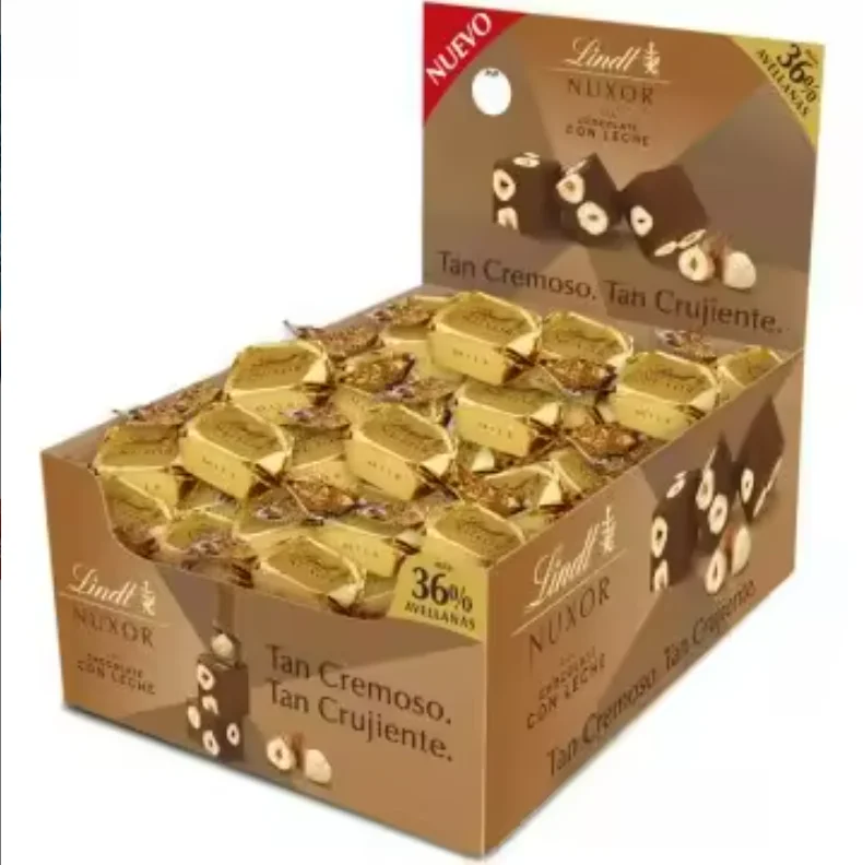 Lindt Nuxor con Leche a Granel 500g - Bombones de Chocolate con Leche con avellanas