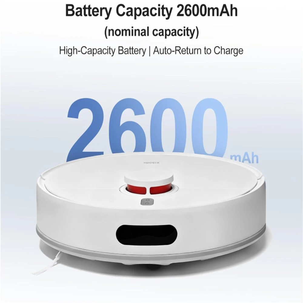 Xiaomi Robot Vacuum S40C, Potente ventilador de succión 5000 Pa, Depósito de agua y depósito de polvo de alta capacidad 5